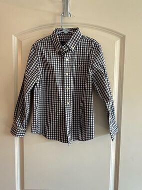 Vineyard Vines Navy and White Gingham Button-Down Shirt